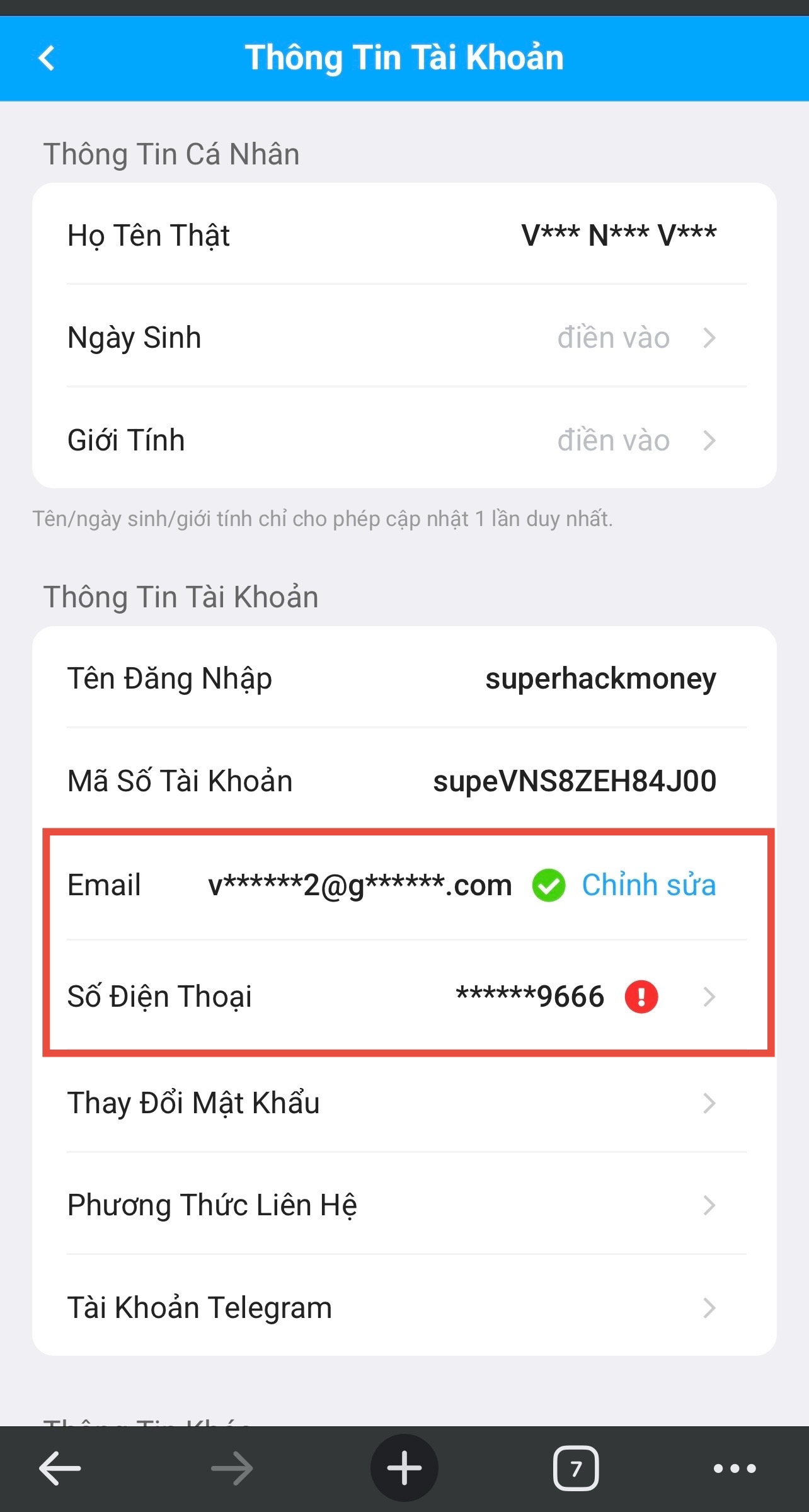 bam chon xac thuc email va so dien thoai 4