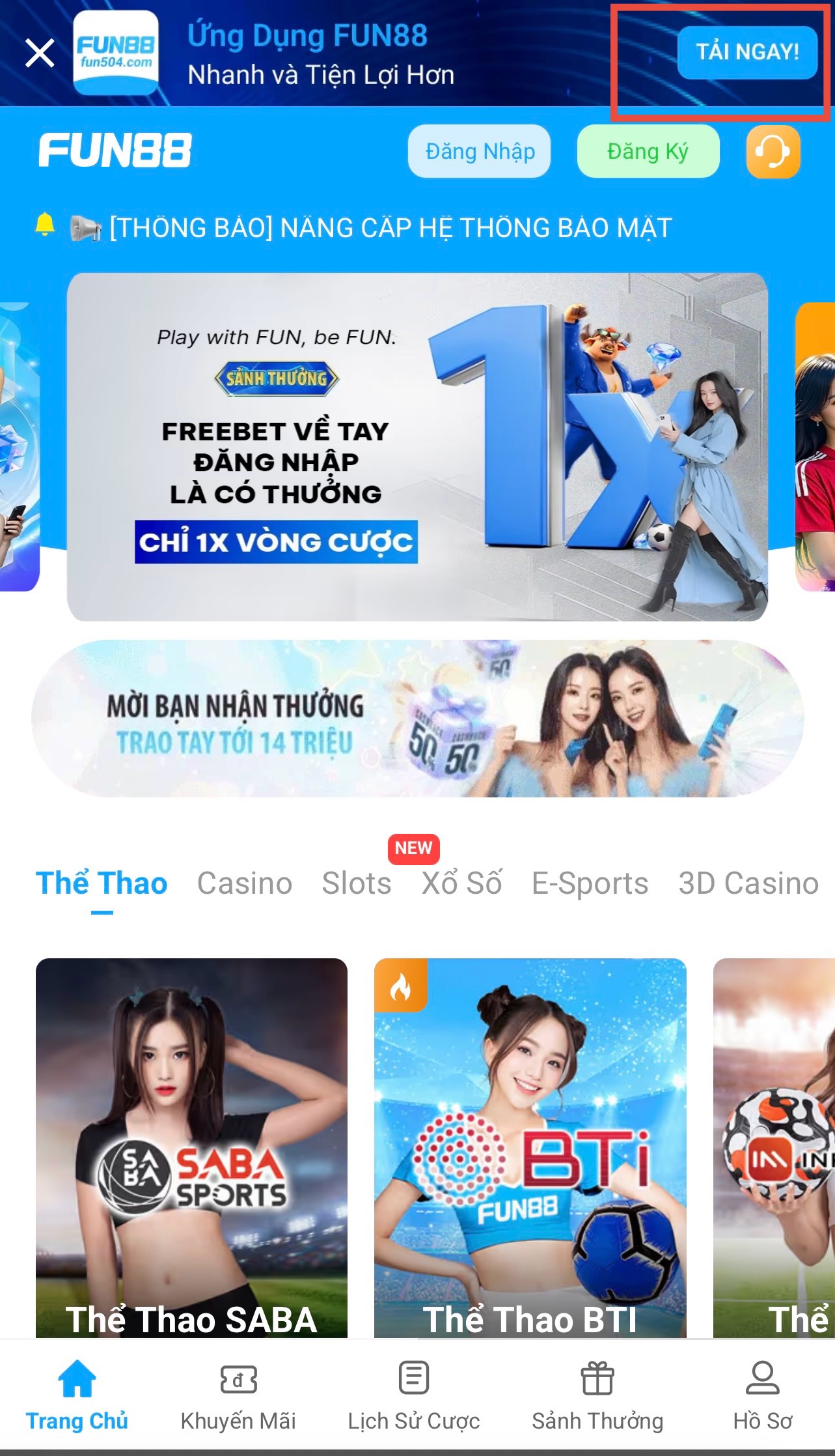 mb tai app fun88 tren mobile buoc 1